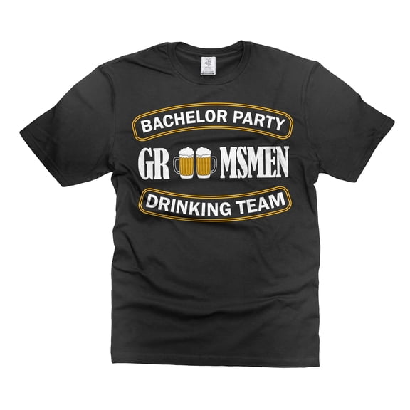 Mens Groosmen shirt Bachelor Party Groomsmen T-Shirts Groom Drinking Team Shirts Wedding Party Shirt