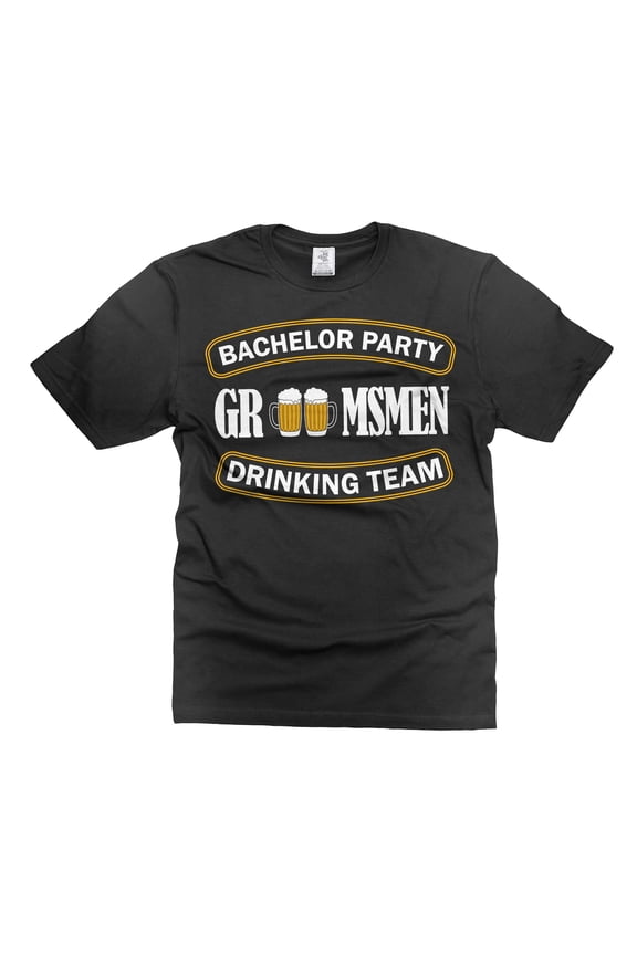 Mens Groosmen shirt Bachelor Party Groomsmen T-Shirts Groom Drinking Team Shirts Wedding Party Shirt