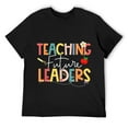thumbnail image 1 of Mens Groovy Teacher Teaching Future Leaders T-Shirt Black 4X-Large, 1 of 5