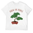 thumbnail image 1 of Mens Grow in Peace Bonsai Tree for Bonsai Gardeners Graphic T-Shirt White M, 1 of 5
