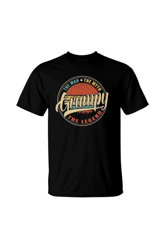 Mens Grumpy The Man The Myth The Legend Retro Fathers Day TShirt