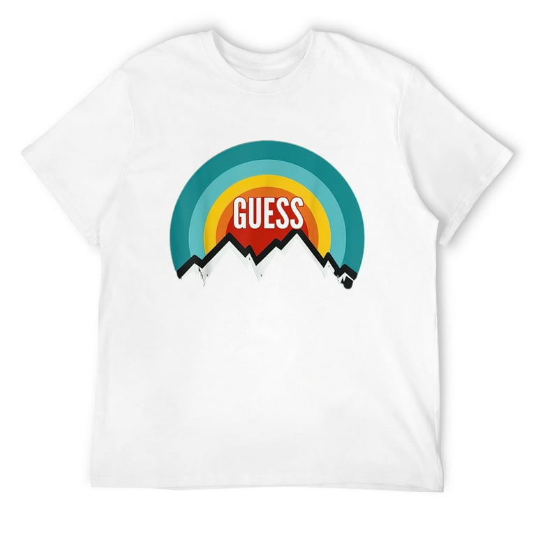 Mens Guess Vintage Retro Sunset Design T Shirt White 3X Large Walmart