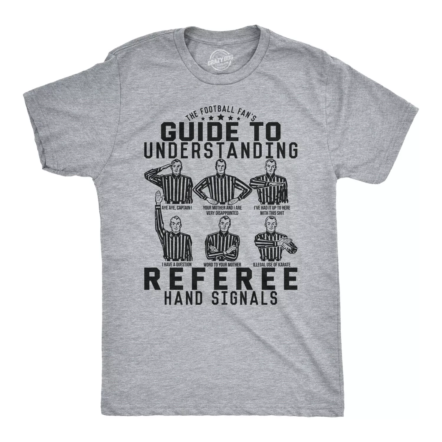 Mens Guide To Understanding Referee Hand Signals Tshirt Funny Football