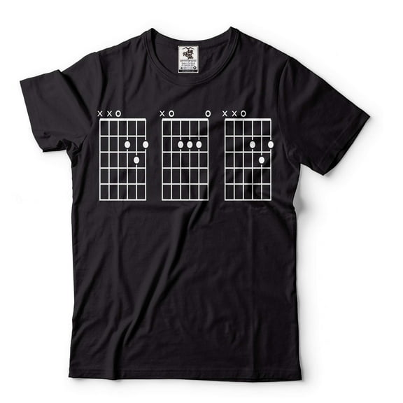 Mens Guitar Chord Tee Chart Musician Music Guitarist T-shirt Father's Day Guitarist T Shirt