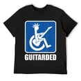 thumbnail image 1 of Mens Guitar T Shirt Guitarded Guitarist Guitar Shirt T-Shirt Black Large, 1 of 5