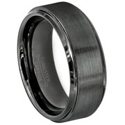 Jewelry Avalanche Mens Gunmetal Tungsten Wedding Band, 8mm Comfort Fit Tungsten Carbide Ring size 13