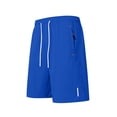 thumbnail image 1 of Mens Gym Shorts Elastic Waist Drawstring Basketball Quick Drying Breathable Running Shorts with Zipper Pockets, 1 of 3