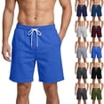 thumbnail image 1 of Mens Gym Shorts Lightweight Cotton Drawstring Casual Relaxed Fit Athletic Lounge Sweat Shorts 2026 Summer Royal Blue L, 1 of 5