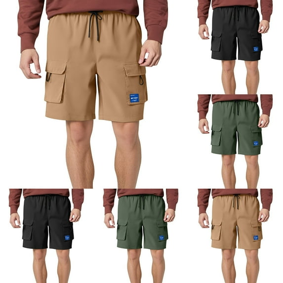 Mens Gym Shorts Men's Hiking Cargo Shorts Outdoor Casual Work Hiking Shorts Quick Dry Athletic Workout Gym Shorts Gym Workout Shorts for Men