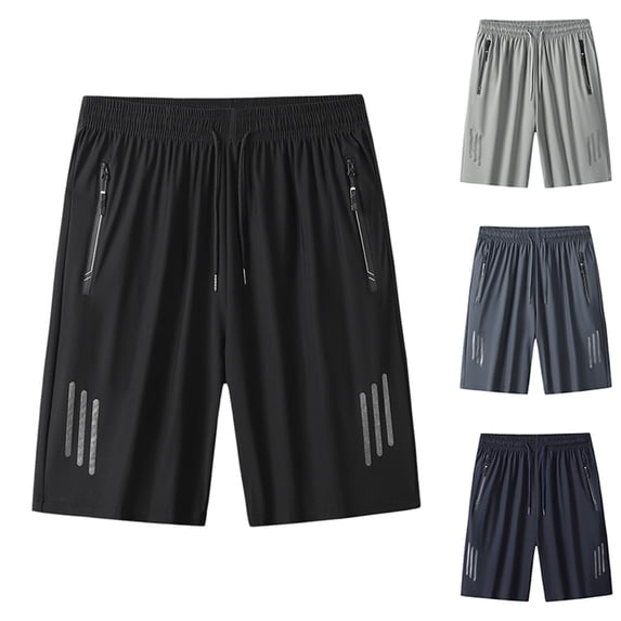 Mens Gym Shorts - Workout Black Quick Dry Basketball Shorts Men's Summer Beach Shorts Stretch Waist Athletic Gym Short Compression Shorts Men