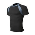 thumbnail image 1 of Mens Gym T-Shirts M-4X Big & Tall Short Sleeve Stretchy Slim Tees Tops Plus Size Pullover Crewneck Raglan Athletic Workout Running T Shirts, 1 of 3