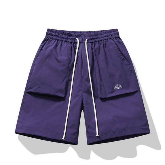 Mens Gym Wear Mens Work Shorts Stretch Sleeping Shorts for Men Work Shorts Men Men Clothes Mens Shorts Stretch Waist Mens Shorts Clearance Sale, Purple, XL