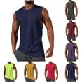 thumbnail image 1 of Mens Gym Workout Sleeveless T-Shirts Casual Crewneck Tank Tops Muscle Cut off Shirts Size 2XL Yellow, 1 of 6