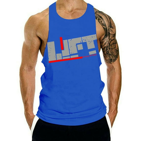 Mens Gym Workout Stringer Tank Top sleeveless muscle workout shirt