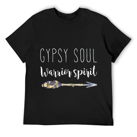Mens Gypsy Soul Warrior Spirit T-Shirt Black