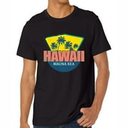Mens HAWAII MAUNA KEA Short Sleeve Shirt Black