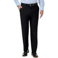thumbnail image 1 of Men’s Haggar® Premium Comfort Expandable-Waist Classic-Fit Stretch Flat-Front Dress Pants Color: Black Size: 42X32, 1 of 4