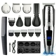 Mens Hair Clipper, 16 in 1 Hair Grooming Kit IPX7 Waterproof Beard Trimmer USB Rechargeable Groomer Wet/Dry