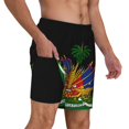 thumbnail image 1 of Mens Haiti Coat Of Arms 2 in 1 Quick Dry Swim Trunks with Compression Liner Beach Shorts, 1 of 6