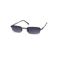 thumbnail image 1 of Mens Half Metal Rim Dad Shade Small Rectangle Sunglasses Gunmetal Smoke, 1 of 4