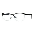 thumbnail image 1 of Mens Half Metal Rim Powered Bifocal Reading Eyeglasses All Black 1.0, 1 of 4