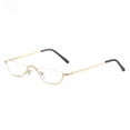 thumbnail image 1 of Mens Half Moon Spring Hinge Reading Glasses 4.0 Womens Fashion Gold Classic Readers +4.0, 1 of 5