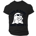 thumbnail image 1 of Mens Halloween Costume Shirts, This Is Some Boo Sheet Cute Ghost Graphic Short Sleeve Shirts Daily Wear Tees, 1 of 4