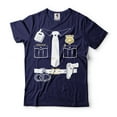 thumbnail image 1 of Mens Halloween Funny Shirt Police Costume Halloween Police Shirts Police Man Officer Gifts (3X-Large Navy Blue), 1 of 6