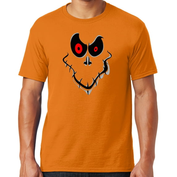 Mens Halloween Ghost Face Scary T-shirt, Medium Tennessee Orange