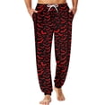 thumbnail image 1 of Mens Halloween Pajama Pants Hallowmas Pumpkins Bat Lounge Print Pj Pants Casual Loose Fit Comfortable Pjs Bottoms With Pockets, 1 of 5