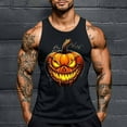 thumbnail image 1 of Byworldtasic Men's Sleeveless Tank Mens Halloween Printed Personalized Fashion Tank Tops Men Tank Top Cut Off Shirts Tank, 1 of 5