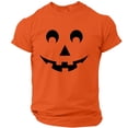 thumbnail image 1 of Mens Halloween Shirt Pumpkin Jack-o'-lantern Face Print Funny Graphic Tshirts Holiday Tees Halloween Costumes, 1 of 4