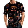 thumbnail image 1 of Mens Halloween Shirts Casual Halloween Tees Short Sleeve Tops for Men Crewneck Pumpkin Print Halloween Mens Shirt Casual, 1 of 5