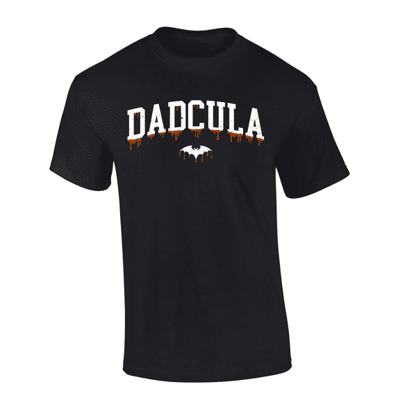 Trenz Shirt Company Men's Dripping Dadcula Bat Short Sleeve T-Shirt-Black-Large