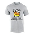 thumbnail image 1 of Mens Halloween Tshirt Halloween Funny Candy Corn Hates You Too Short Sleeve T-shirt Graphic Tee-Sports Grey-xl, 1 of 1