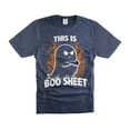 thumbnail image 1 of Mens Halloween t-shirt This is Boo Sheet T-Shirt Cute Ghost Shirt Halloween Boo Tee Shirt (3X-Large Navy Blue), 1 of 6