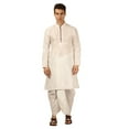 thumbnail image 1 of Mens Handmade Art Silk Loop Button Designer Kurta Dhoti Set/Mens Indian Sherwani, 1 of 3