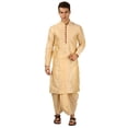 thumbnail image 1 of Mens Handmade Art Silk Loop Button Designer Kurta Dhoti Set/Mens Indian Sherwani, 1 of 1