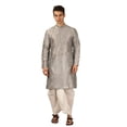 thumbnail image 1 of Mens Handmade Art Silk Loop Button Designer Kurta Dhoti Set/Mens Indian Sherwani, 1 of 4