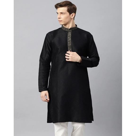 Mens Handmade Desginer Silk Blend Indian Bollywood Ethnic Wear Kurta