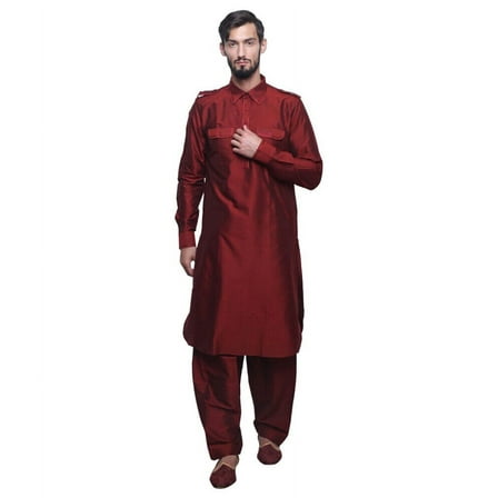 Mens Handmade Desginer Silk Blend Indian Bollywood Ethnic Wear