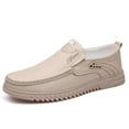 thumbnail image 1 of Mens Handmade Leather Slip On Loafers Casual Lightweight Soft Non Slip Walking Shoes for Driving Daily Work Office, 1 of 7