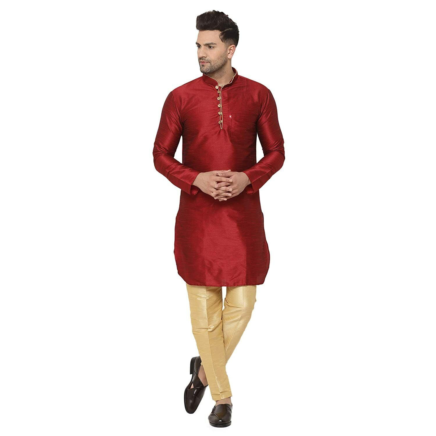 Men's Handwork Silk handwork Kurta & pants Set