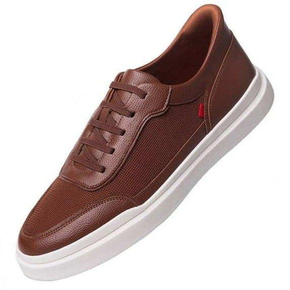 Mens Hands Free Slip On Fashion Classic Casual Dress Sneakers for Men Cognac 14