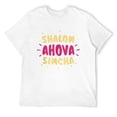 thumbnail image 1 of Mens Hanukkah Jewish Holiday Tshirt Chanukah T-Shirt White Small, 1 of 5
