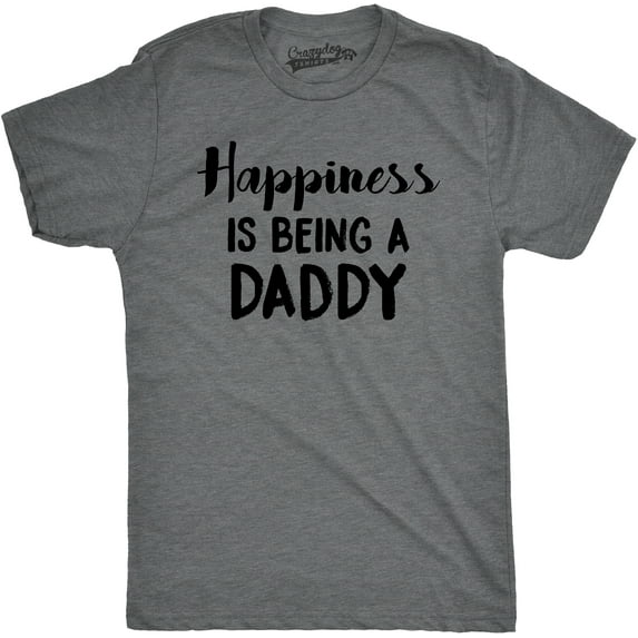 Mens Happiness Is Being a Daddy Funny Fathers Day Family Proud Dad T shirt Graphic Tees