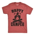 thumbnail image 1 of Mens Happy Camper Shirt Funny Camping Cool Hiking Graphic Vintage Tee 80s Saying Graphic Tees, 1 of 6