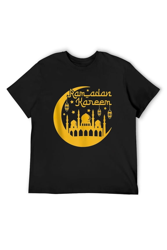 Mens Happy Ramadan Islam Religion Muslim Eid Celebration T Shirt Black Small