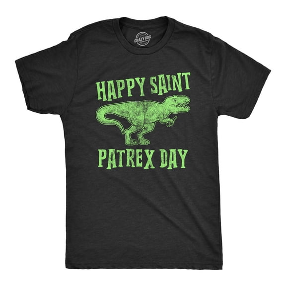Mens Happy Saint Patrex Day T shirt Funny T-Rex Dinosaur St Patricks Day Graphic Graphic Tees