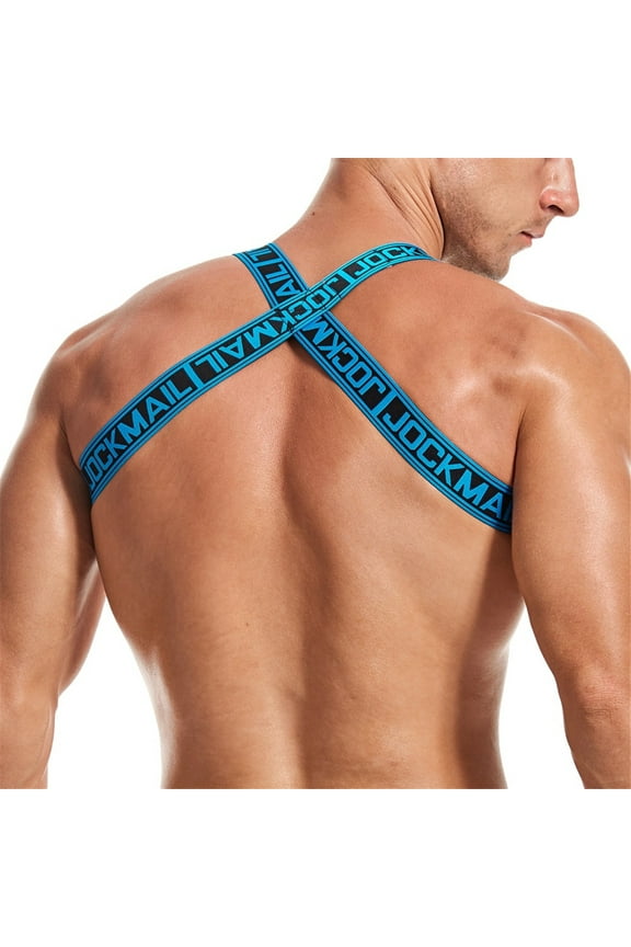 Mens Harness Mens Stretch Fitness Shoulder Strap Mens Crop Top Chest Muscle Harness Mens Shoulder Bandage Strap